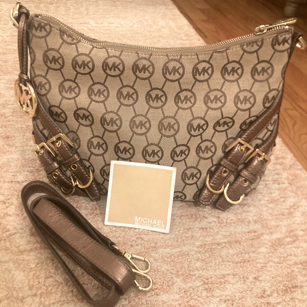 Michael Kors Grayson Bag with removable leather crossbody or shoulder strap.